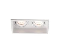 Faro Barcelona 40126 - HYDE SQ 2L Empotrable blanco cuadrado orientable