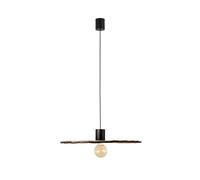 FARO BARCELONA Lámpara colgante Costas, pantalla de ratán basculante, Ø 60cm