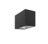 Faro 70802, aplique de pared para exteriores, gris oscuro, aluminio, IP54, Clase I, casquillo E27
