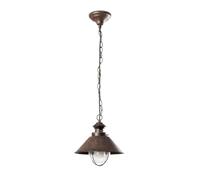 Faro Barcelona Lámpara colgante NÁUTICA 260 – diseño antiguo, 26 cm – marrón óxido