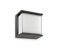 Faro Barcelona Aplique de Pared Exterior HIKARI LED IK10 Gris oscuro