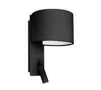 FARO BARCELONA Aplique de pared plegable con lámpara de lectura LED, negro