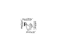 FARO BARCELONA Aplique de pared Studio, rosa/negro, acero, Ø 11 cm