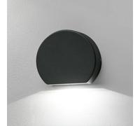 FARO BARCELONA Aplique LED de exterior redondo Pill, gris oscuro