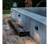 FARO BARCELONA Aplique LED exterior Must angular, ancho 9,6 cm