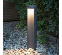 FARO BARCELONA Baliza LED Chandra, gris oscuro, aluminio, altura 45 cm