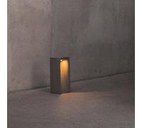 FARO BARCELONA Baliza LED Grot, 2700K, gris, hormigón, IP55, altura 40 cm