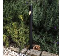 FARO BARCELONA Bisel baliza LED, negro, aluminio, altura 60 cm