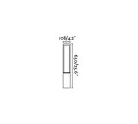 FARO BARCELONA Bolardo luminoso LED Agra, marrón, aluminio, altura 65 cm