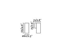 FARO BARCELONA Foco de pared Stan, blanco, aluminio, Ø 6 cm
