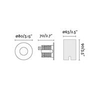 FARO BARCELONA Foco empotrable LED básico, negro, Ø 8 cm, aluminio/acero inoxidable EC:EPREL:1052242