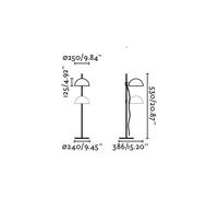 FARO BARCELONA Lámpara de mesa Dominica, negro mate, acero, altura 53 cm