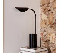FARO BARCELONA Lámpara de mesa Liggera, negra, acero, altura 27,9 cm