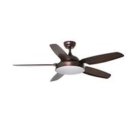 FARO BARCELONA Ventilador de techo 33780 LEYTE marron con motor DC y temperatura de luz regulable