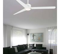 FARO BARCELONA Ventilador de techo Nu con iluminación LED, blanco