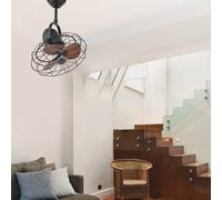 Faro Barcelona Ventilador de techo Keiki XL 33715 Marrón
