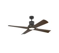 FARO BARCELONA Ventilador techo Winche M lámpara LED IP44 negro
