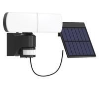 Faro de pared solar con LED, 2 cabezales, IP44, 1500 lúmenes, 6500 K, blanco frío
