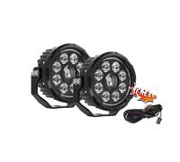 Faro de trabajo LED para vehículos todoterreno, extremadamente brillante, 90000 lúmenes, resistente al agua (IP68), juego de 2 faros con cable
