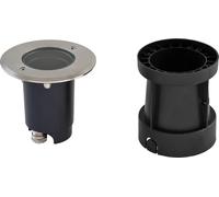 Faro empotrable para suelo, modelo EVN, IP67, acero inoxidable V2A, referencia 679235, casquillo GU10, máximo 35W, inclinable, capacidad de carga 3,5 toneladas, diámetro de entrada AD120mm