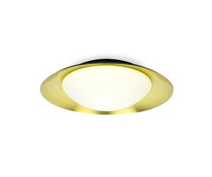 Faro empotrado, tecnología LED, bombilla no reemplazable, 3000 K, 1600 lúmenes, IP20, color negro, acabado dorado