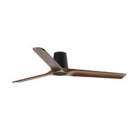 FARO BARCELONA Ventilador LED Heywood L, Ø 132 cm, negro/color madera, CC, CCT