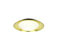 Faro LED, bombillas no reemplazables, 3000 K, 1200 lúmenes, IP20, color negro, acabado dorado