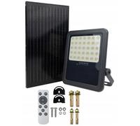 Faro LED halógeno con panel solar de 200W, luz neutra, IP65, marca Ecolight