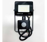 Faro LED Lepro de 10W con sensor de movimiento para exteriores, 850 lúmenes, luz blanca fría de 5000K, superbrillante. Ideal para iluminación exterior en jardines, patios, garajes, casas, hoteles. Mod