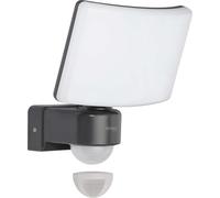 Faro LED para exteriores con sensor de movimiento, 2200 lúmenes, 3000K (blanco cálido), 30W. Lámpara exterior con sensor de movimiento, color antracita, modelo Oktaplex Cali