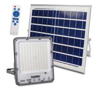Faro LED solar de 200 W, 20.000 lúmenes, luz blanca fría, grado de protección IP67, con control remoto