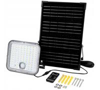 Faro LED solar de 30 W, 4800 lúmenes, IP65, color , para exteriores, con batería LiFePO4