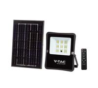 Faro LED Solar V-TAC VT-55050 6W IP65 Negro 6400K Con Mando
