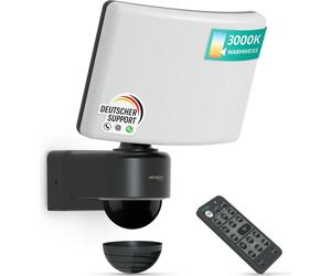 Faro Oktaplex Cali, IP65, con sensor de movimiento y mando a distancia, luz cálida, función maestra, color antracita