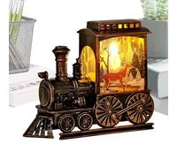 Farol Bola de Nieve Navideño Decoración Navideña Vintage con Tren LED | Linterna Vintage con Bola de Nieve Para Hogar Salón Dormitorio Fiesta Chimenea Repisa Centro De Mesa 1