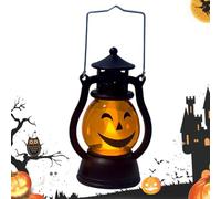 Farol de calabaza de Halloween decorativo de mano con pilas