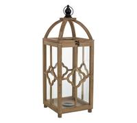 Farol de madera 23x23x63h cm