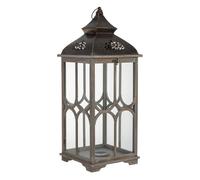 Farol de madera 32x32x82h cm