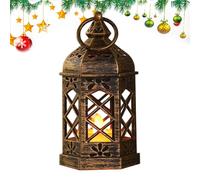 Farol de vela - Farol LED vintage de diseño retro, iluminación decorativa centro de mesa, perfecta para la boda Diwali, Pascua, fiesta de Halloween | Decoración para eventos de Do
