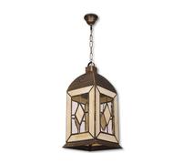 Farol grande califa 3xe27 oro viejo/beis regx33x33 cm