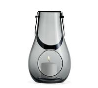 Farol Holmegaard H25 cm Diseño con luz en vidrio soplado, gris