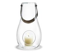 Farol Holmegaard H29 cm Diseño con luz en vidrio soplado, transparente