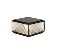 Farol Pie Sobremuro Exterior Luces Cuadradas de Exterior for Postes Impermeable Césped Valla Pilar Lámparas Cristal rayado Columna Cap Lámpara for Patio Frente / Puerta Trasera Farola(Size:20CM)