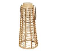 Farol portavelas de ratán marrón d26,5x56 cm