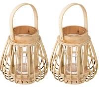 Farol Rania de ratán 14x16cm (Paquete de 2)