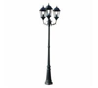 Farola De Jardín 3 Brazos 230 Cm Verde Oscuro/negro Aluminio Vidaxl
