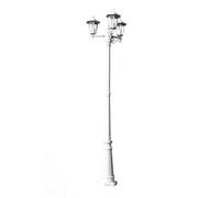 Farola De Jardín 3 Brazos Aluminio Blanco 215 Cm Vidaxl
