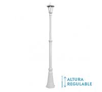 Farola exterior aluminio auriga 1xe27 blanco ip44 220x20x20 cm regula
