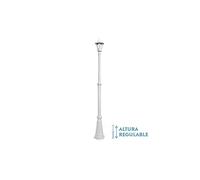Fabrilamp Farola exterior Auriga aluminio 1xE27 blanco IP44 220x20x20 cm regula