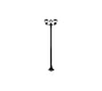 Farola exterior terva 3luces ip44 antracita 190 cm de fabrilamp.